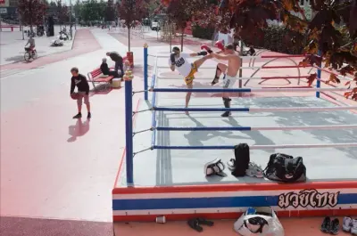 Cuadrilátero de Boxeo Tailandés ubicado en una de las zonas que eran consideradas más peligrosas previo a la intervención